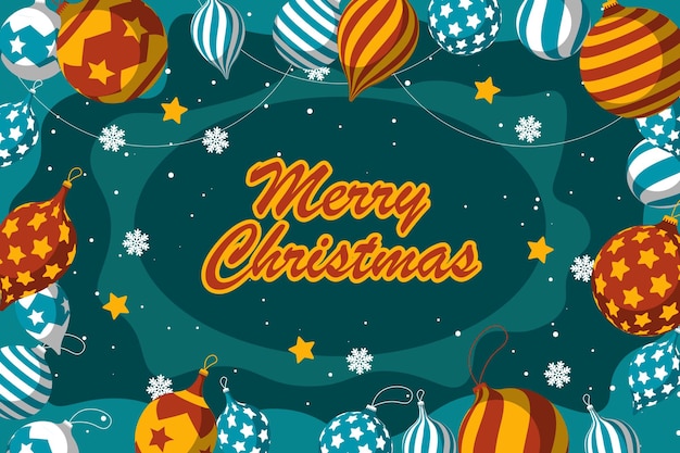 Fondo de Navidad con bola de Navidad. Ilustración vectorial.