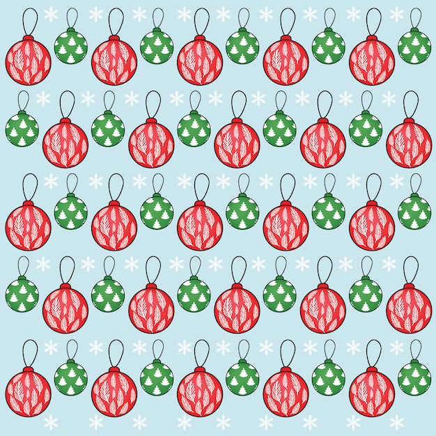 Fondo de Navidad bola patrón