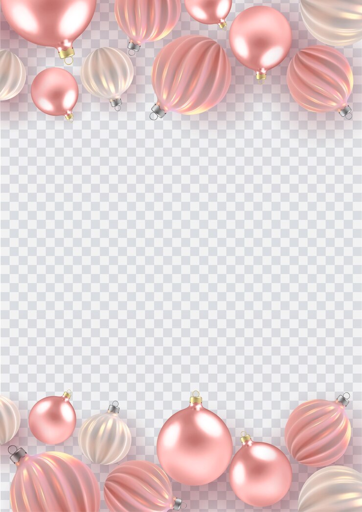 Vector fondo de navidad con bolas de navidad de perla, bolas en espiral sobre fondo vertical.