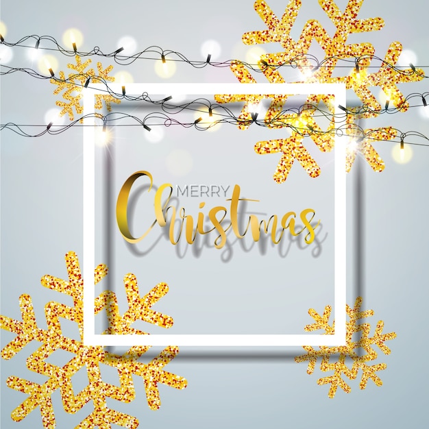 Fondo de Navidad y brillante brillo copo de nieve