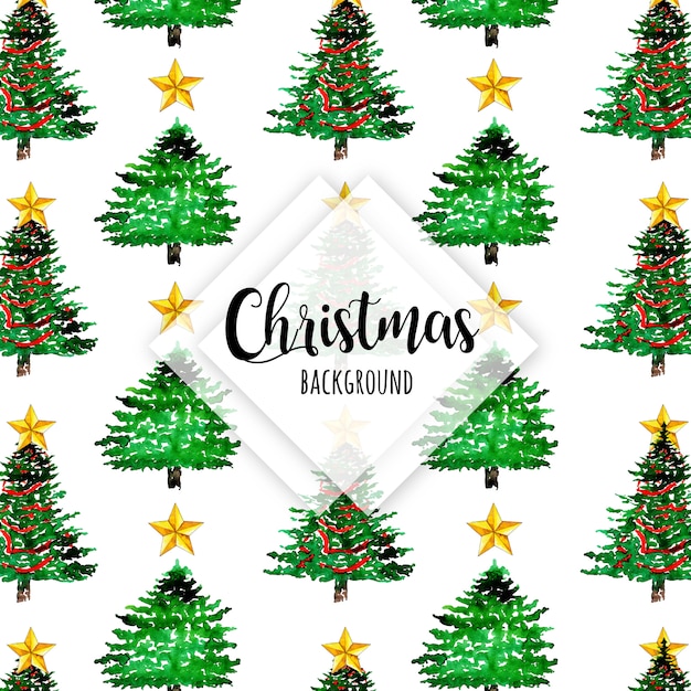 Fondo de Navidad colorida acuarela patrón