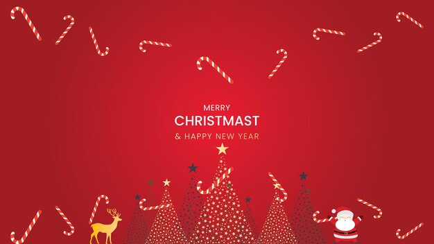 El fondo de Navidad contiene árboles dorados adecuados para la decoración de vacaciones simple minimalista y fondo de elegancia