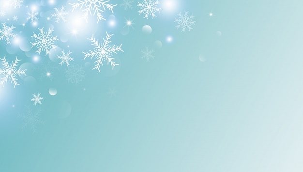 Fondo de Navidad de copo de nieve blanca y nieve