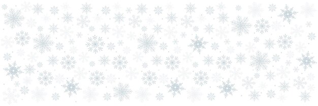 Fondo de Navidad Copos de nieve Adorno de invierno Tarjeta de Navidad con copos de nieve blancos Vector