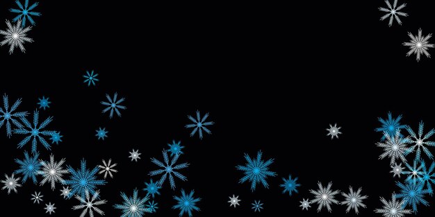 Fondo de Navidad Copos de nieve blancos en papel tapiz plateado Copos de Nieve cayendo sobre fondo negro
