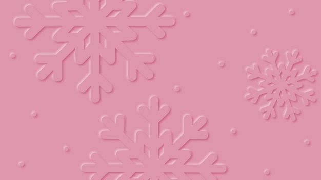 Fondo de navidad con copos de nieve de papel decorativo cortado