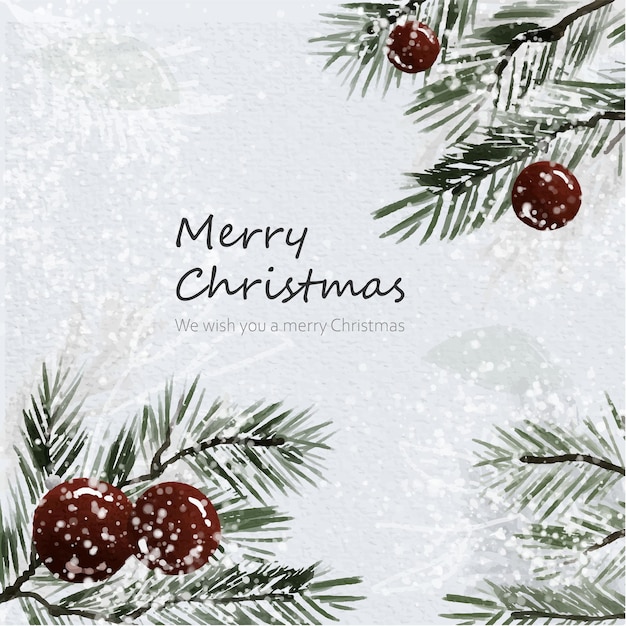 Fondo de navidad dibujado a mano con acuarela