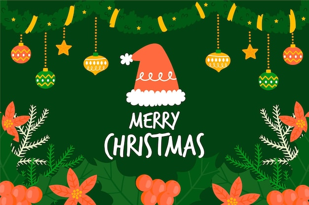 Fondo de navidad dibujado a mano