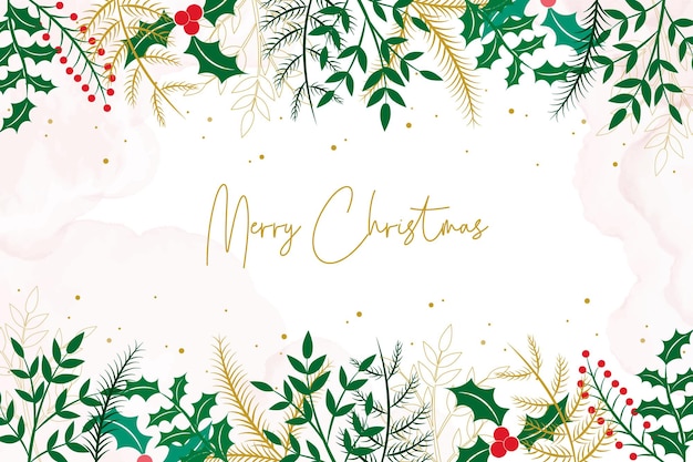 Fondo de navidad dibujado a mano