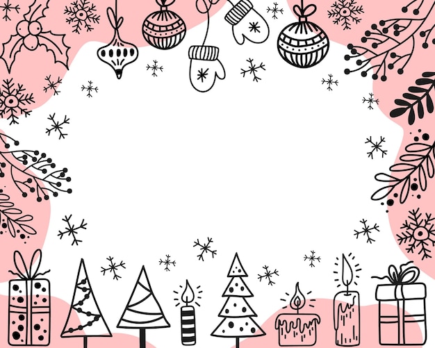 Fondo de navidad doodle