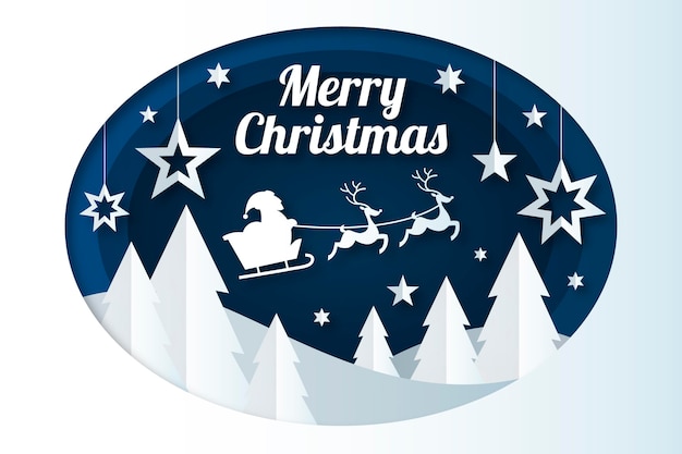 Fondo de navidad de estilo de papel