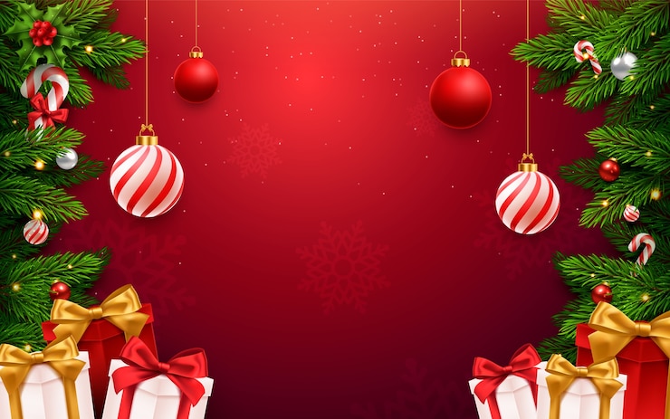 Vector fondo de navidad en estilo realista