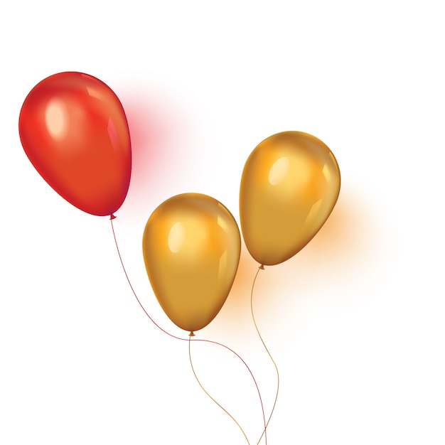 Fondo de Navidad con globos de fiesta flotantes