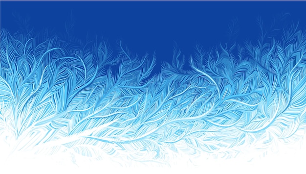 Fondo de navidad de helada de hielo azul de invierno