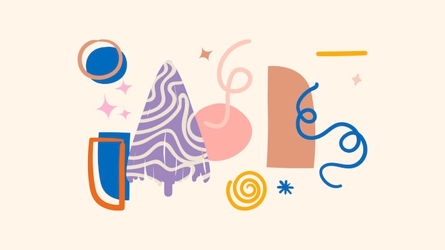 Fondo de Navidad inspirado en Matisse adornado. Plantillas de arte de vacaciones de invierno de moda.
