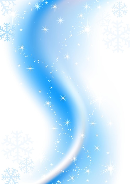 Fondo de navidad de invierno azul con copos de nieve