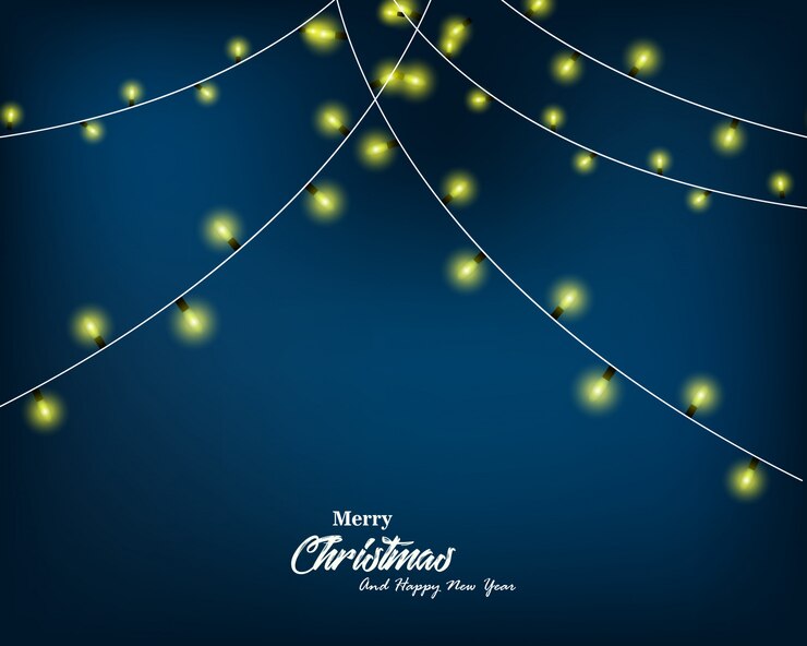 Vector fondo de navidad con luces de crecimiento