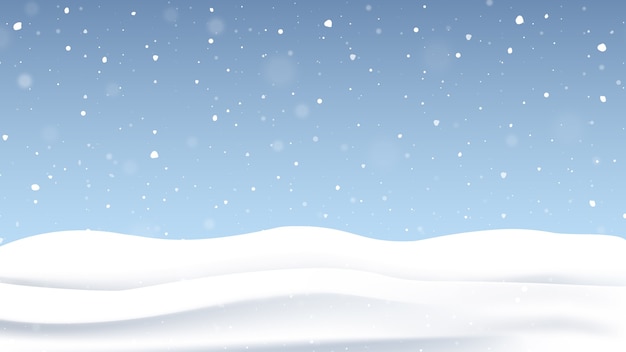 Vector fondo de navidad con nieve que cae.