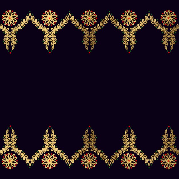 Fondo de Navidad de oro dibujado a mano