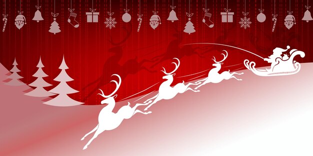 Fondo de la Navidad con Papá Noel