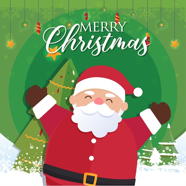 Fondo de la Navidad con Papá Noel