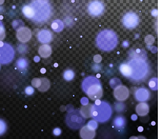 Vector fondo de navidad. polvo png. bokeh mágico brilla con polvo azul. pequeño resplandor realista.