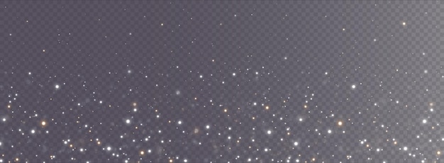 Fondo de Navidad. Polvo polvo luz PNG. Oro brillante mágico y polvo blanco.
