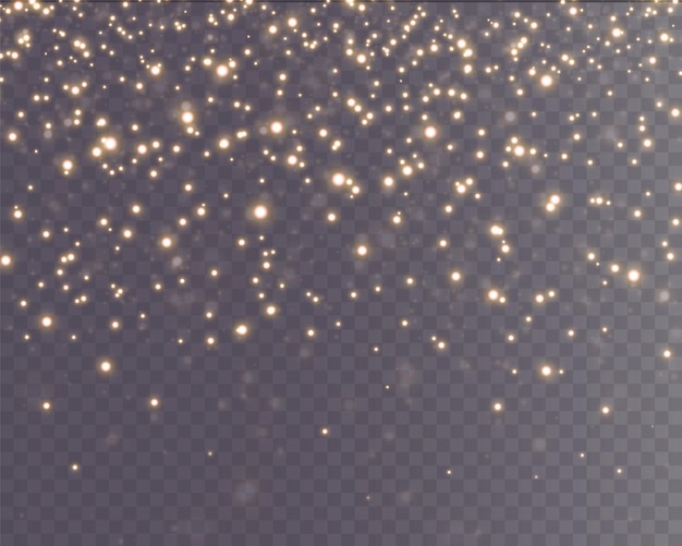 Fondo de Navidad. Polvo polvo luz PNG. Polvo de oro brillante mágico.