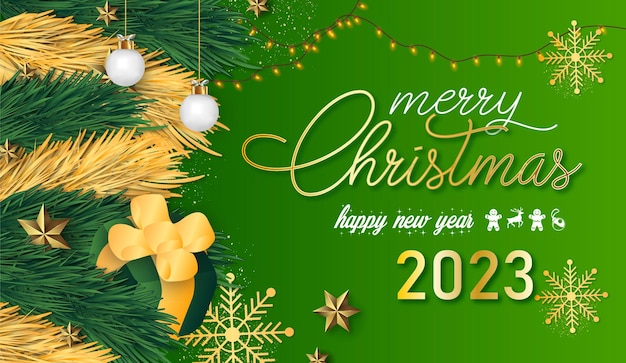 Fondo de Navidad realista con elegantes bolas de Navidad y adornos