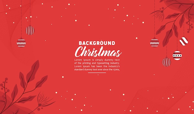 Fondo de Navidad rojo con adorno de onda