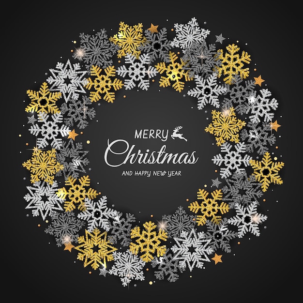 Fondo de Navidad con tarjetas de felicitación de Navidad y Feliz Año Nuevo
