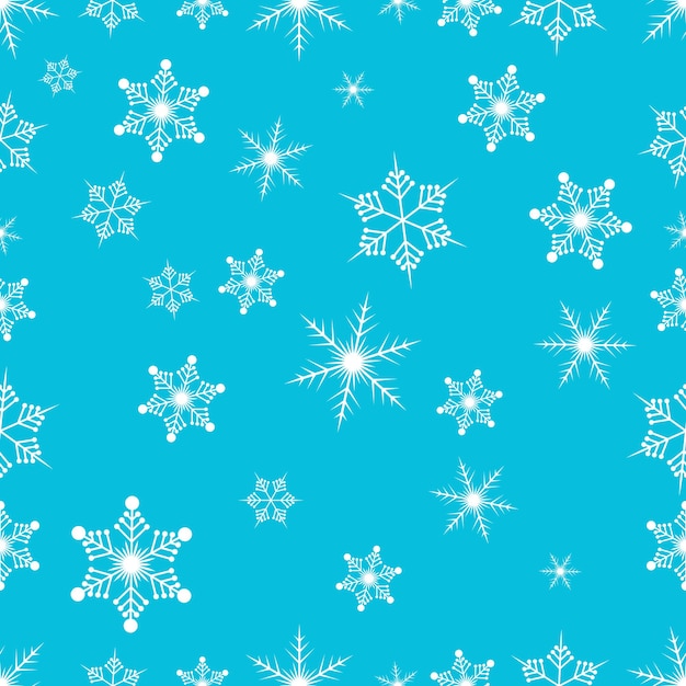 Fondo de navidad transparente con copos de nieve colgantes. fondo de invierno azul. fondo de celebración de navidad. ilustración vectorial.