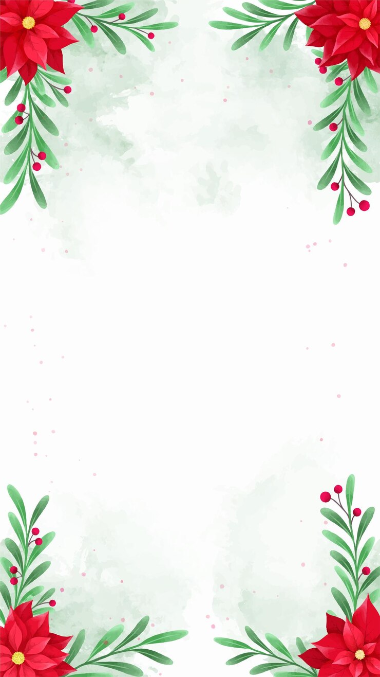 Vector fondo navideño de acuarela con decoración de hojas