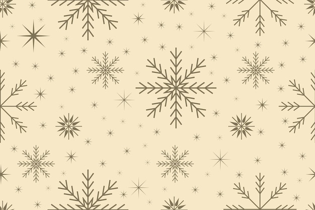 Fondo navideño con copos de nieve y patrón de estrellas