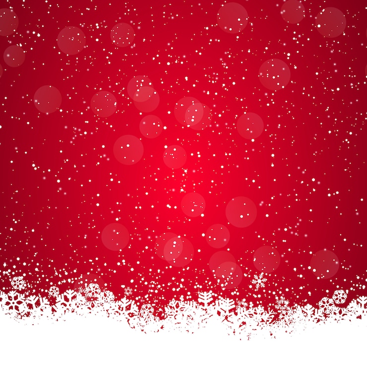 Vector fondo navideño con copos de nieve