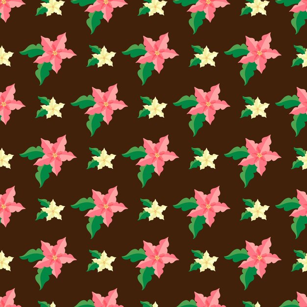 Fondo navideño decorativo vectorial libre con flores