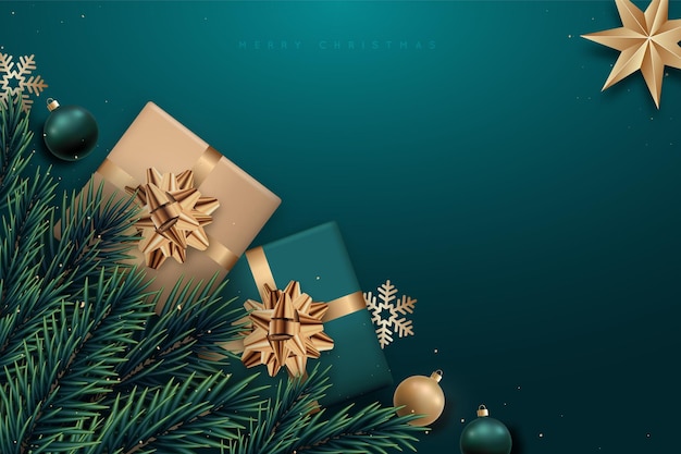 Fondo navideño con espacio vacío