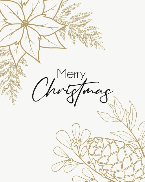 Fondo navideño con hojas doradas. El fondo es ideal para tarjetas, folletos y volantes.