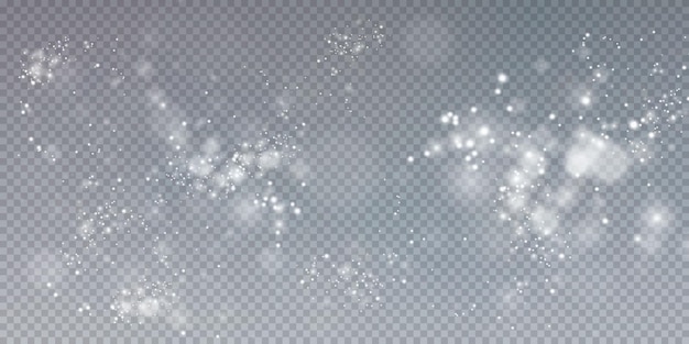 Fondo navideño de polvo brillante Navidad luz brillante bokeh confeti y chispas superpuestas textu