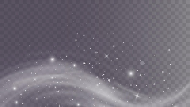 Fondo navideño Polvo PNG Polvo blanco brillante mágico Caen partículas de polvo fino brillante