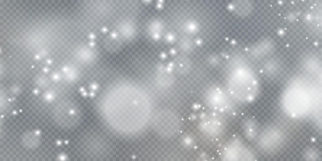 Fondo navideño Polvo PNG Polvo blanco brillante mágico Caen partículas de polvo fino brillante