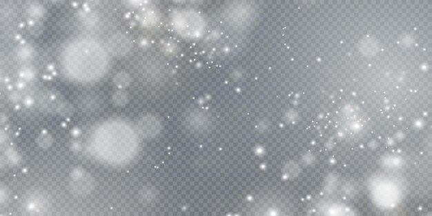 Fondo navideño Polvo PNG Polvo blanco brillante mágico Caen partículas de polvo fino brillante