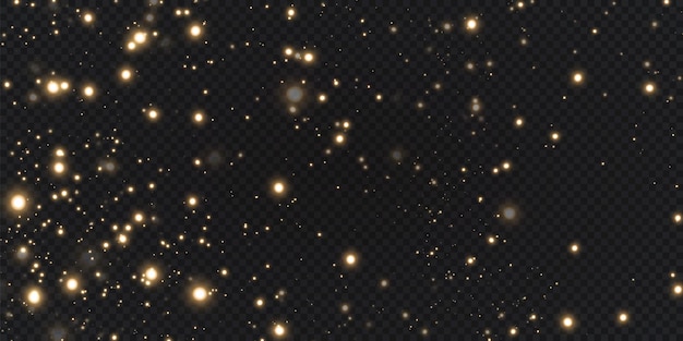 Fondo navideño Polvo PNG Polvo de oro brillante mágico Caen partículas de polvo fino y brillante