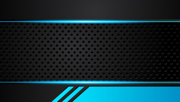 Fondo de negocio abstracto azul y negro