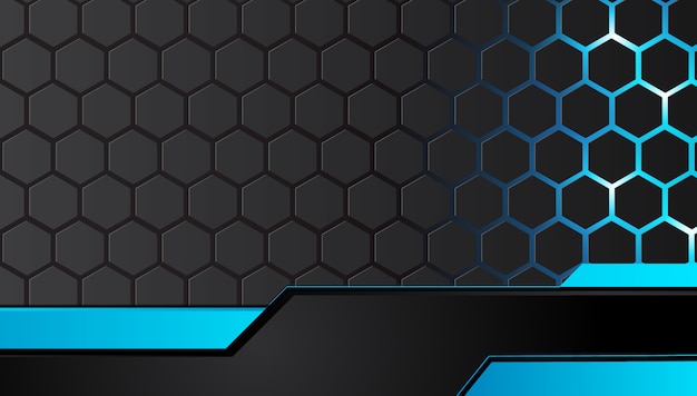 Fondo de negocio abstracto azul y negro