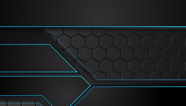 Fondo de negocio abstracto azul y negro