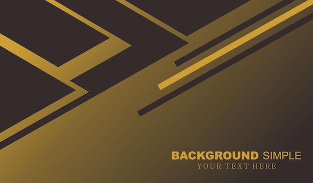 Fondo de negocio dorado simple con borde negro vector gratuito
