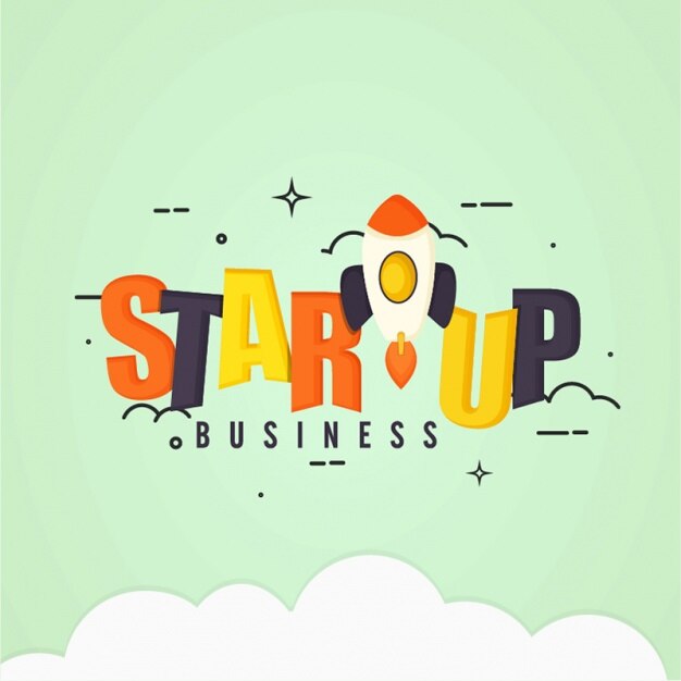 Vector fondo de negocios colorido con cohete