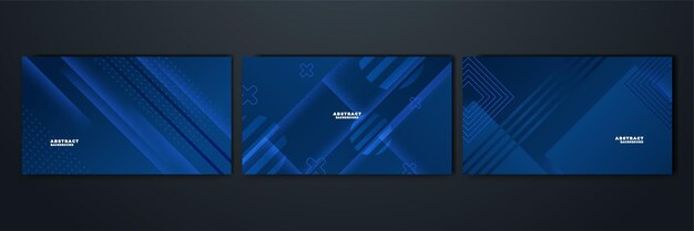 Fondo de negocios de tecnología abstracta de vector azul profesional moderno con líneas y formas geométricas Fondo abstracto azul oscuro para presentación de negocios, carteles y anuncios de plantillas de redes sociales