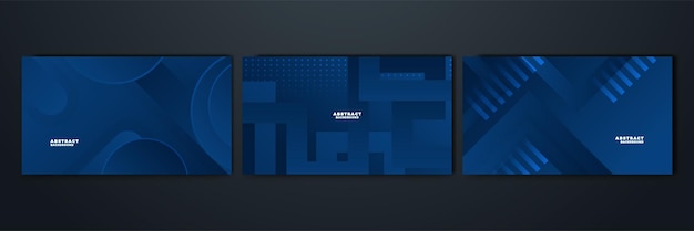 Fondo de negocios de tecnología abstracta de vector azul profesional moderno con líneas y formas geométricas Fondo abstracto azul oscuro para presentación de negocios, carteles y anuncios de plantillas de redes sociales